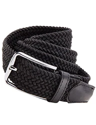 LisaModa Herren Stretch Flechtgürtel LM1000 Schwarz