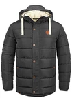 Blend Frederic Herren Winter Jacke Steppjacke Lange Winterjacke mit Stehkragen und Abnehmbarer Kapuze Phantom Grey