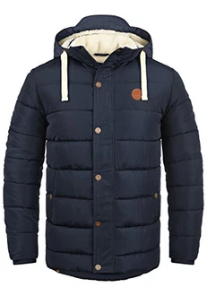 Blend Frederic Herren Winter Jacke Steppjacke Lange Winterjacke mit Stehkragen und Abnehmbarer Kapuze Navy (70230) Blend Frederic Herren Winter Jacke Steppjacke Lange Winterjacke mit Stehkragen und Abnehmbarer Kapuze Navy (70230)
