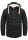 Blend Frederic Herren Winter Jacke Steppjacke Lange Winterjacke gefüttert mit Stehkragen und Abnehmbarer Kapuze und Teddy-Futter, Größe:M, Farbe:Black (70155)