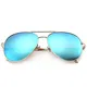 SUNGAIT Übergroße Sonnenbrille für Frauen Polarisierte Pilotenbrille - Verspiegelte Polarisierte Linse (Silberrahmen / Blaue Spiegellinse, 60) -SGT603