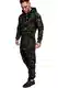 Amaci&Sons Herren Overall Jumpsuit Jogging Cargo-Style Onesie Trainingsanzug Camouflage 3006 Camouflage Khaki M