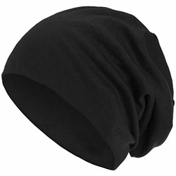 style3 Warme Herbst Winter Slouch Beanie XXL Unisex Mütze Schwarz