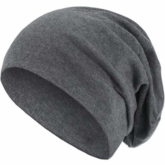 style3 Warme Herbst Winter Slouch Beanie XXL Unisex Mütze Grau