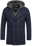Indicode Herren Cliff Kurzmantel mit Stehkragen Mantel Navy