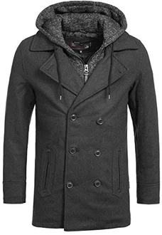 Indicode Herren Cliff Kurzmantel mit Stehkragen