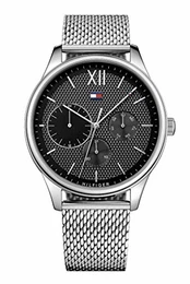 Herren Multi Zifferblatt Quarz Uhr mit Edelstahl Armband 1791415
