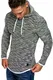 Amaci&Sons Herren 2in1 Kapuzenpullover Hoodie Sweater Pullover Sweatshirt 4013 Schwarz M
