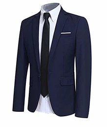 Sakko Herren Slim Fit Sportlich Anzugjacke Herren Blazer für Business Hochzeit Freizeit