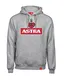 ASTRA Hoodie Herzanker Unisex Größe M, bequemer Pullover mit Kapuze, Cooler Kapuzen-Pulli mit Aufdruck, für Damen & Herren, Grauer Sweater aus St.Pauli