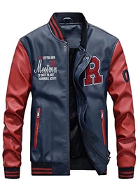 Herren Winterjacke Bomberjacke Fliegerjacke Freizeit Reißverschluss Jacken Mantel Dark Blue M