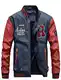 Vogstyle Herren Winterjacke Bomberjacke Fliegerjacke Freizeit Reißverschluss Jacken Mantel Dark Blue M