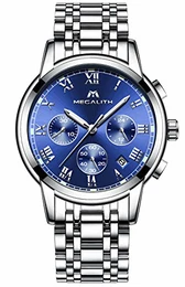 Herren Uhr Männer Militär Chronographen Edelstahl Wasserdicht Armbanduhren Mann Designer Sport Business Dress Datum Analog Uhren