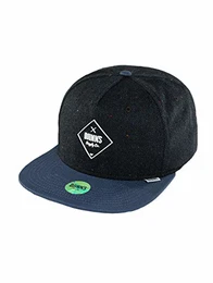 Herren Snapback Cap 5 Panel Fel Rubber blau Verstellbar