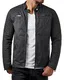 Redbridge Herren Jacke Übergangsjacke Biker Kunstleder Echtleder Baumwolle mit gesteppten Bereichen (M, Schwarz - Baumwolle)