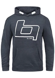 Vinto White Herren Kapuzenpullover Hoodie Pullover Mit Kapuze Und Fleece-Innenseite, Größe:M, Farbe:Navy (70230)