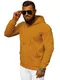 OZONEE Herren Hoodie Sweatjacke Kapuzenpullover Sweatshirt Farbvarianten Kapuzenjacke Kapuzenpulli mit Reißverschluss Langarm Sport Style Casual Fitness Training Basic J.Style 2008 Camel M