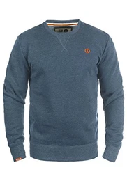 !Solid Benn O-Neck Herren Sweatshirt Pullover Pulli Mit Rundhalsausschnitt, Größe:M, Farbe:Grey Blue Melange (1946M)