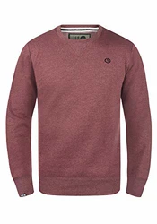 !Solid Benn O-Neck Herren Sweatshirt Pullover Pulli Mit Rundhalsausschnitt Weinrot Melange (8985)