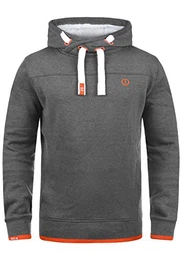 !Solid BenjaminHood Pile Herren Kapuzenpullover Hoodie Sweatshirt mit Teddy-Futter Meliert, Größe:XXL, Farbe:Gre M P (P8236)