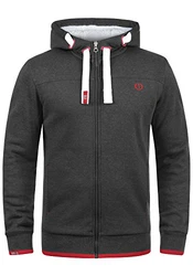 !Solid BenjaminZip Herren Sweatjacke Kapuzenjacke Hoodie Mit Kapuze Reißverschluss Und Fleece-Innenseite Med Gre (P8254)