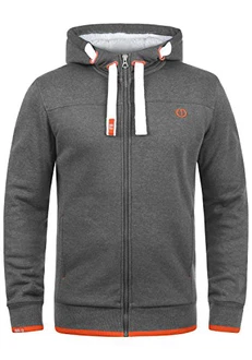 !Solid BenjaminZip Herren Sweatjacke Kapuzenjacke Hoodie Mit Kapuze Reißverschluss Und Fleece-Innenseite Grün (P8236)