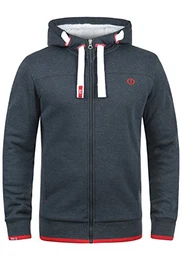!Solid BenjaminZip Pile Herren Sweatjacke Kapuzen-Jacke Zip-Hoodie Mit Teddy-Futter, Größe:M, Farbe:INS BLU M (P8991)