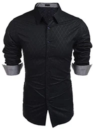 Herren Hemd Slim fit langarmhemd bügelleicht Shirt Herren Baumwolle Hemd