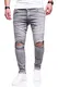 MT Styles Destroyed Jeans Hose JN-3231 [Grau, W30/L32]