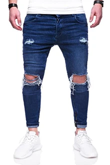 Rello & Rees Herren Destroyed Jeans Hose JN-3299 Dunkelblau (JN-3299) Rello & Rees Herren Destroyed Jeans Hose JN-3299 Dunkelblau (JN-3299)
