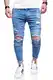 Rello & Reese Herren Destroyed Jeans Hose JN-2763 [Hellblau, W31/L32]