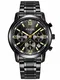 Alienwork Armbanduhr Herren Damen schwarz Edelstahl Metallarmband Kalender Datum