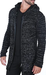 Karl''''s People People Herren Strickjacke mit Kapuze K-115 M Black