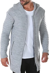 Karl's People Strickjacke mit Kapuze K-115 Grau (K-115)