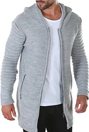 Karl''''s People People Herren Strickjacke mit Kapuze K-115 M Grey