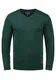 Blend Lasse Herren Strickpullover Feinstrick Pullover Mit V-Ausschnitt Und Melierung, Größe:M, Farbe:Pine Green (77023)