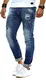 Leif Nelson Herren Jeans Hose Slim Fit Denim Blaue graue Lange Jeanshose für Männer Coole Jungen weiße Stretch Freizeithose Schwarze Cargo Chino Sommer Winter Basic LN9925BL Blau W30/L32