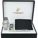 Geschenkset Herren Armbanduhr- -  Taschenlampe  LED - Brieftasche -Stift