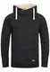 Blend Sales Teddy Herren Kapuzenpullover Hoodie Sweatshirt Mit Teddy-Futter Und Crossover-Kragen Meliert, Größe:M, Farbe:Black Teddy (75123)