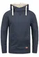 Blend Sales Teddy Herren Kapuzenpullover Hoodie Sweatshirt Mit Teddy-Futter Und Crossover-Kragen Meliert, Größe:M, Farbe:Navy Teddy (74653)