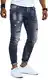 Leif Nelson Herren Jeans Hose Slim Fit Denim Blaue graue Lange Jeanshose für Männer Coole Jungen weiße Stretch Freizeithose Schwarze Cargo Chino Sommer Winter Basic LN9910 Blau W29/L32