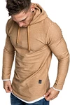 Amaci&Sons 2in1 Oversize Kapuzenpullover Hoodie Sweater Sweatjacke Pullover Sweatshirt (4014) Beige