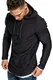 Amaci&Sons Herren 2in1 Oversize Kapuzenpullover Hoodie Sweater Sweatjacke Pullover Sweatshirt 4014 Anthrazit M