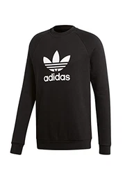 Herren Trefoil Crew Sweatshirt, Schwarz, M