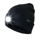OMOUP 4 LED Stirnlampe Beanie Mütze, Winter warme Beanie Hut Hände frei beleuchtete Beanie Mütze (Schwarz)