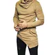 mioim Herren Langarmshirt Slim Fit Sweatshirt Cool und Stylisch Unregelmäßig Rand Oversize Tops M-XXXXL