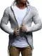 Leif Nelson Herren Grobstrick Kapuzenjacke – Stylische Strickjacke mit Reißverschluss, Warm und Bequem für Herbst & Winter - Strick Hoodie für Männer Grau Medium