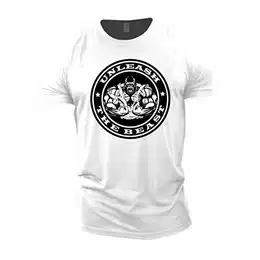 Bodybuilding-T-Shirt der Männer - Unleash The Beast - Fitness-Trainingsoberteil