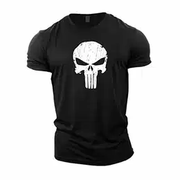 Bodybuilding-T-Shirt der Männer - Skull - Fitness-Trainingsoberteil