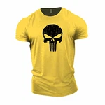 GYMTIER Bodybuilding T-Shirt Skull Gelb